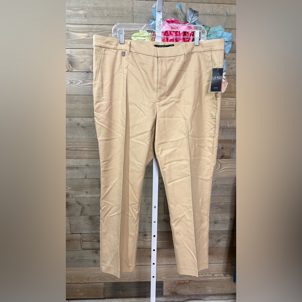 NWT Lauren Ralph Lauren tan women’s dress slacks ankle length multiple sizes